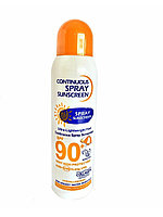 Солнцезащитный cпрей Continuous Sunscreen SPF 90+ 230 мл.Водостойкость.Гипоаллергенно.Увлажнение.