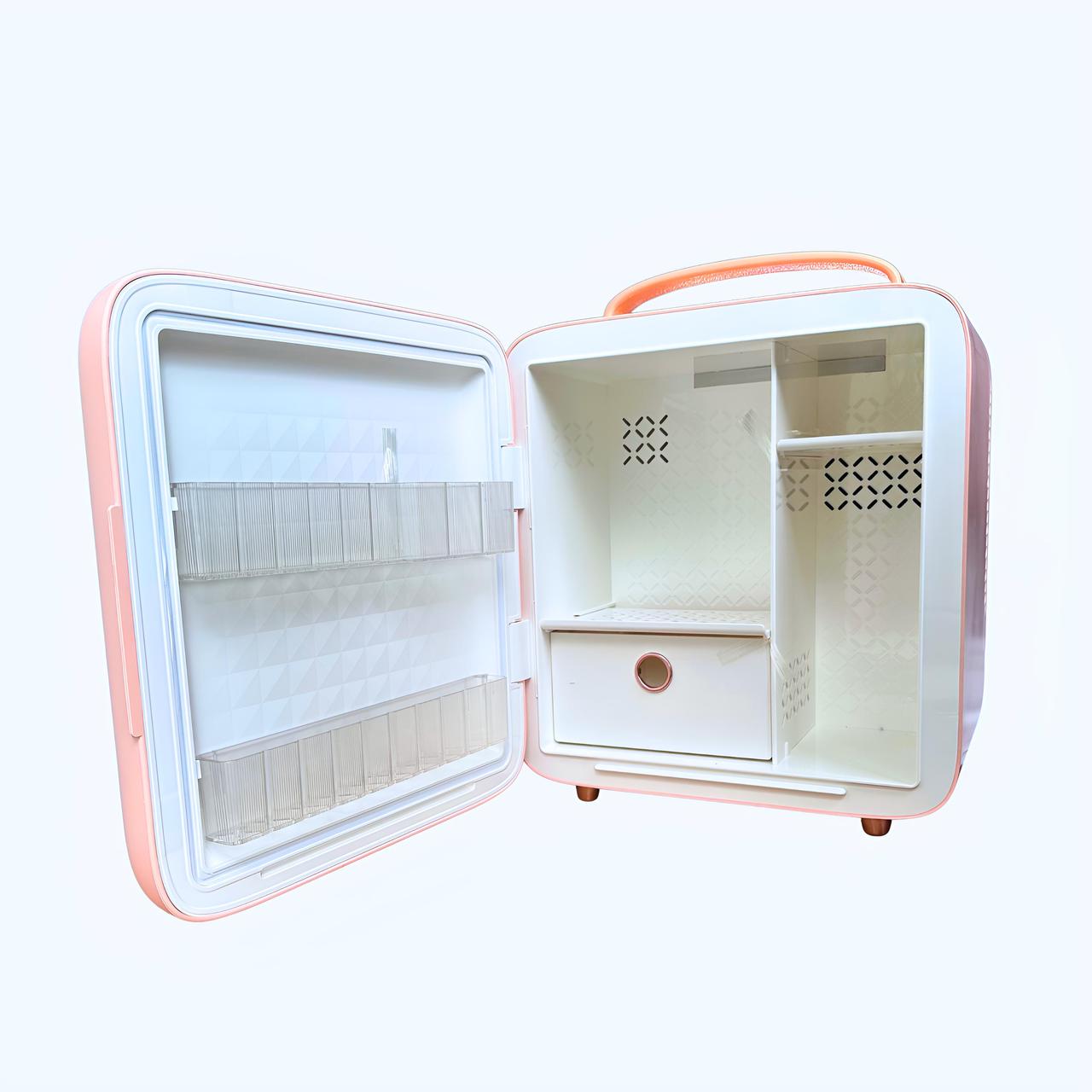 Мини холодильник для косметики GEVILAN розовый с функцией охлаждения и нагрева - фото 3 - id-p109329905