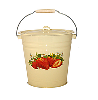 Ведро с крышкой 12л "Сочная клубника" С-1224/4КмЭк