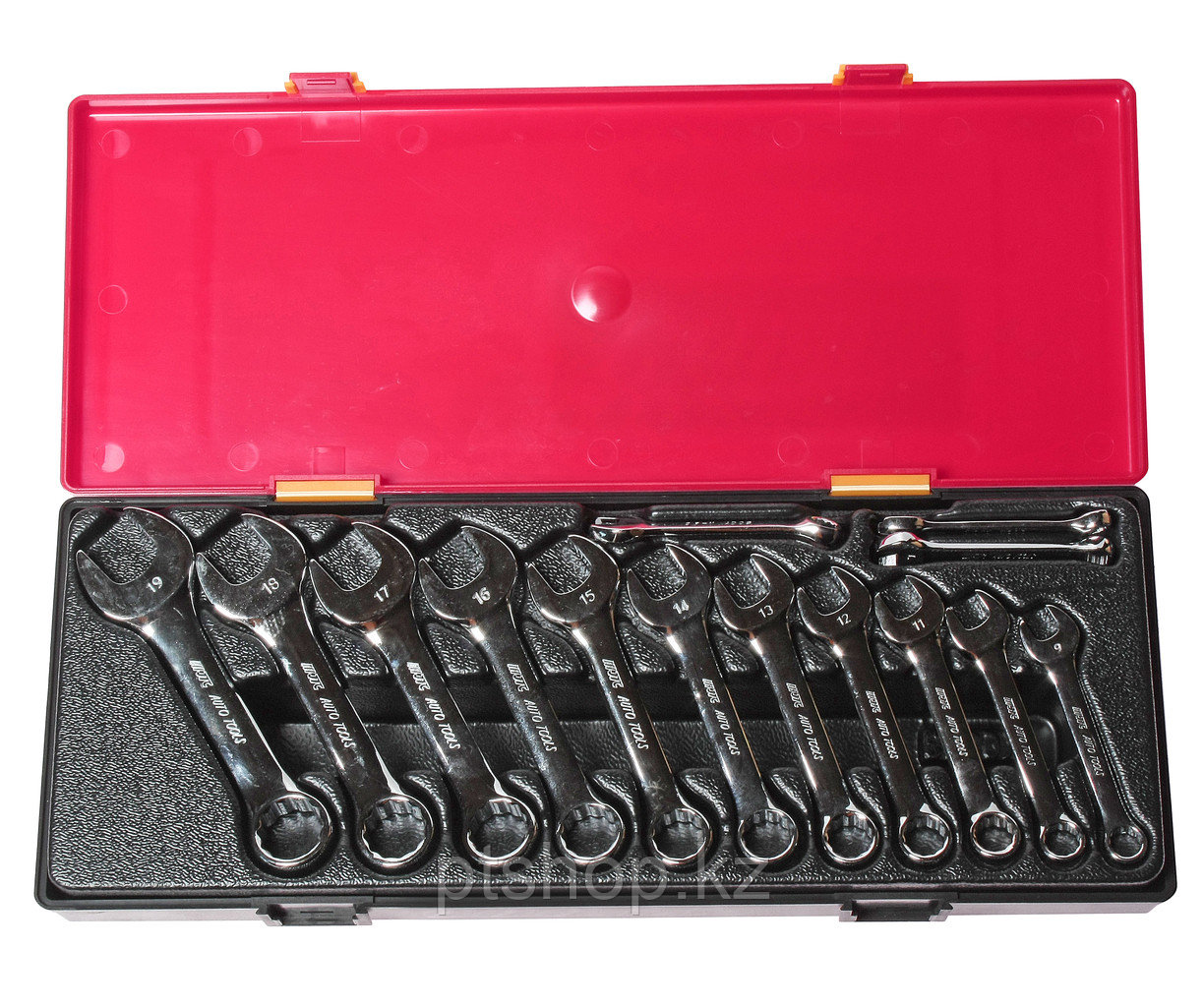JTC Набор ключей комбинированных 6-19мм укороченных 14 предметов в кейсе - фото 2 - id-p109331444