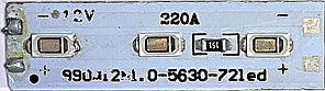 Led panel 5630-72 BLUE планка светодиод