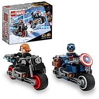Lego Super Heroes Қара жесір және мотоциклмен Америка капитаны 76260