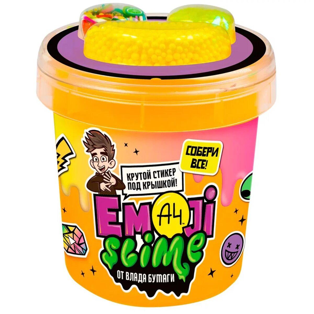 Слайм, Emoji-slime, 110 г. Влад А4 в ассортименте - фото 1 - id-p109339022