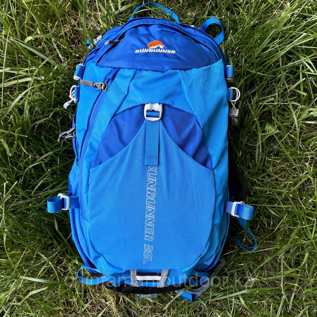 Рюкзак 50 л Sunrunner, с каркасной спинкой, поясной поддержкой, дождевиком, креплениями под палки - фото 1 - id-p109339095