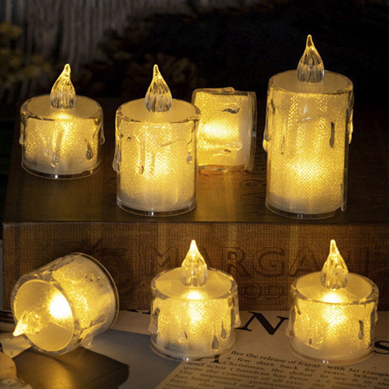 Светодиодный фонарик LED свеча "Свечка" для декора 6.5х3.8 см средняя - фото 4 - id-p109339120