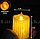 LED свеча на батарейках с подвижным пламенем и подтеками 7х3,5 см маленькая, фото 2