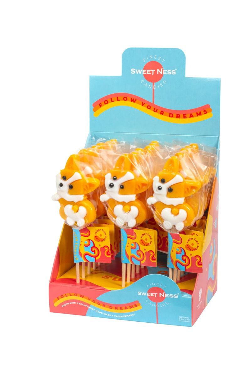 Шоубокс "Корги" изомальт 25 гр. Sweet Ness (21 шт в шоубоксе)