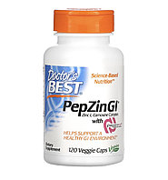 Doctors best pepzin gi, комплекс цинк-L-карнозина, 120 вегетарианских капсул