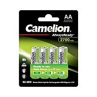 Аккумулятор CAMELION AlwaysReady Ni-MH Rechargeable NH-AA2700ARBP4 4 шт. в блистере