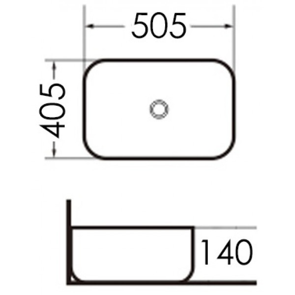 Раковина Grossman GR-3020 прямоугольная (50.5*40.5 см) - фото 2 - id-p109342284