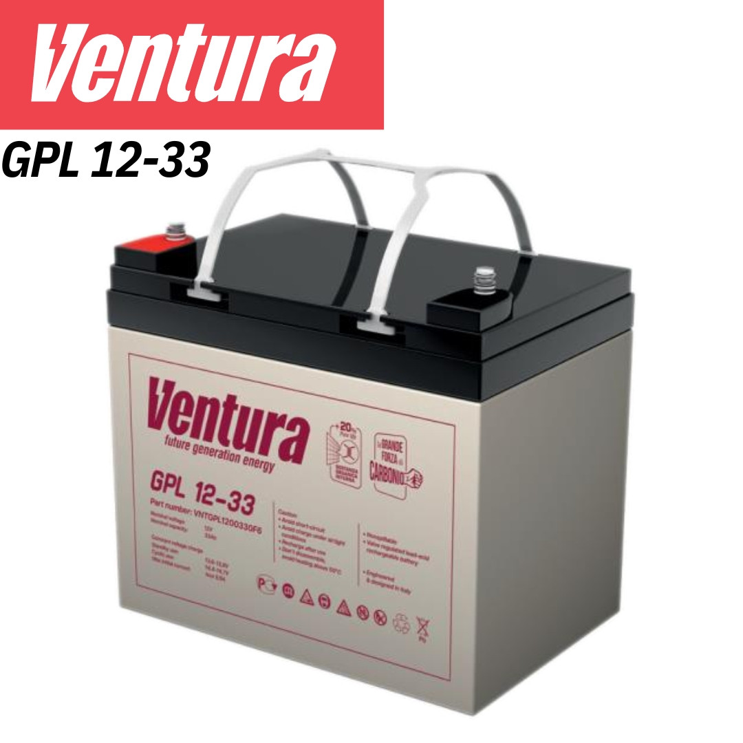 Аккумуляторная батарея 12В 33 Ач Ventura, GPL 12-33