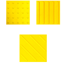 Плитка тактильная 300х300, ПВХ, желтый цвеn (крепление двухсторонний скотч)