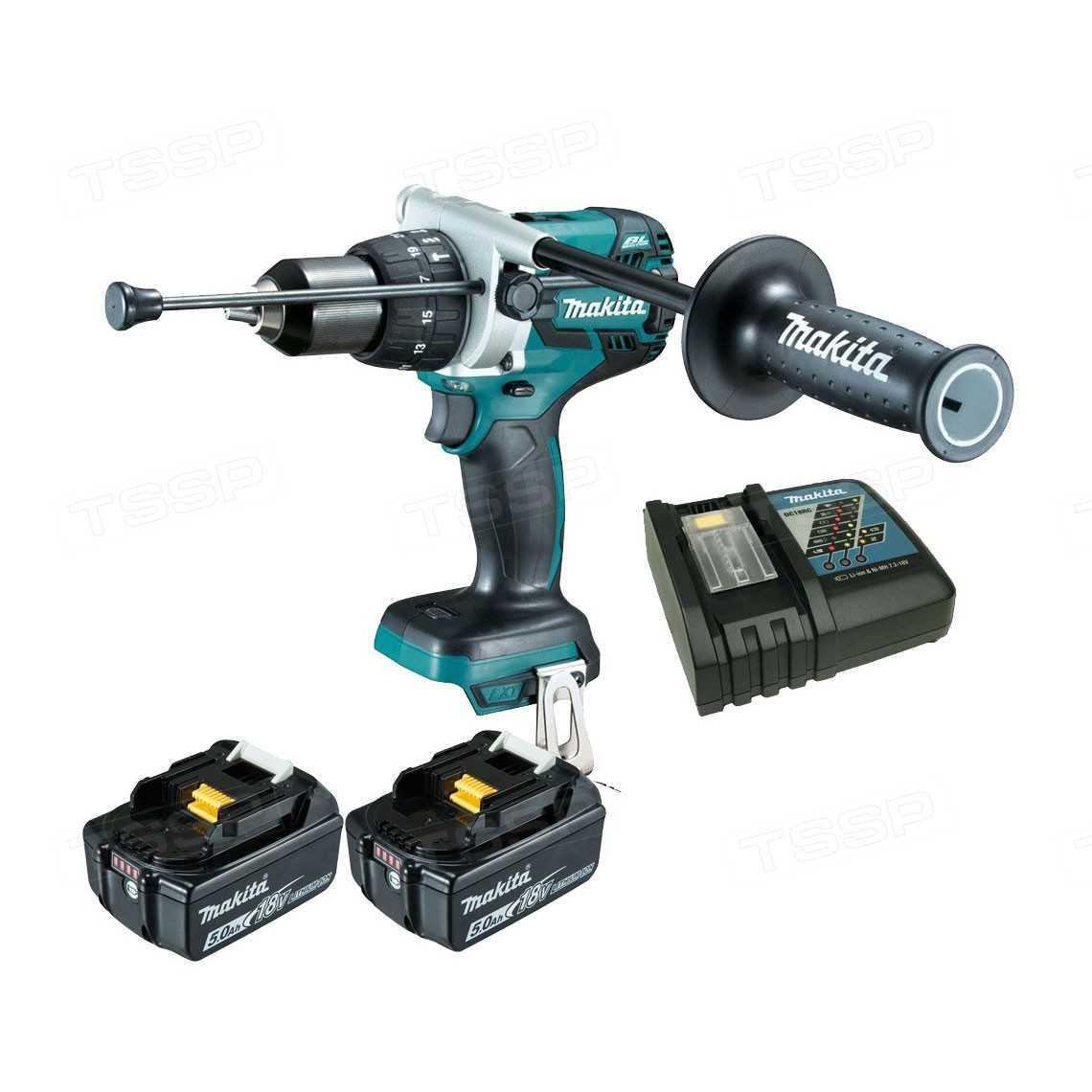 Аккумуляторная дрель-шуруповёрт Makita DHP481RTE (2 аккумулятора) - фото 1 - id-p99314866