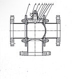 Кран шаровой разборный трехходовой, фото 2