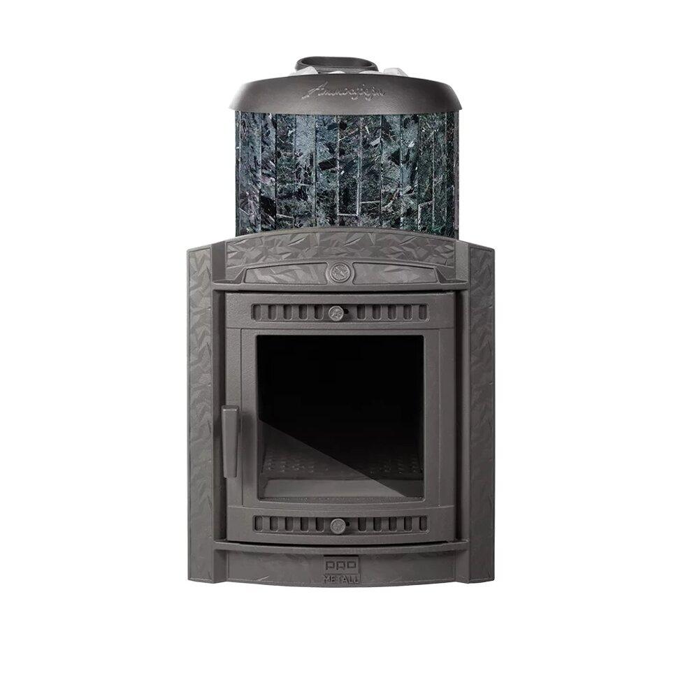 Печь для бани чугунная «Атмосфера XL» Ламели «Пироксенит» Наборный (Pro Metall), фото 1