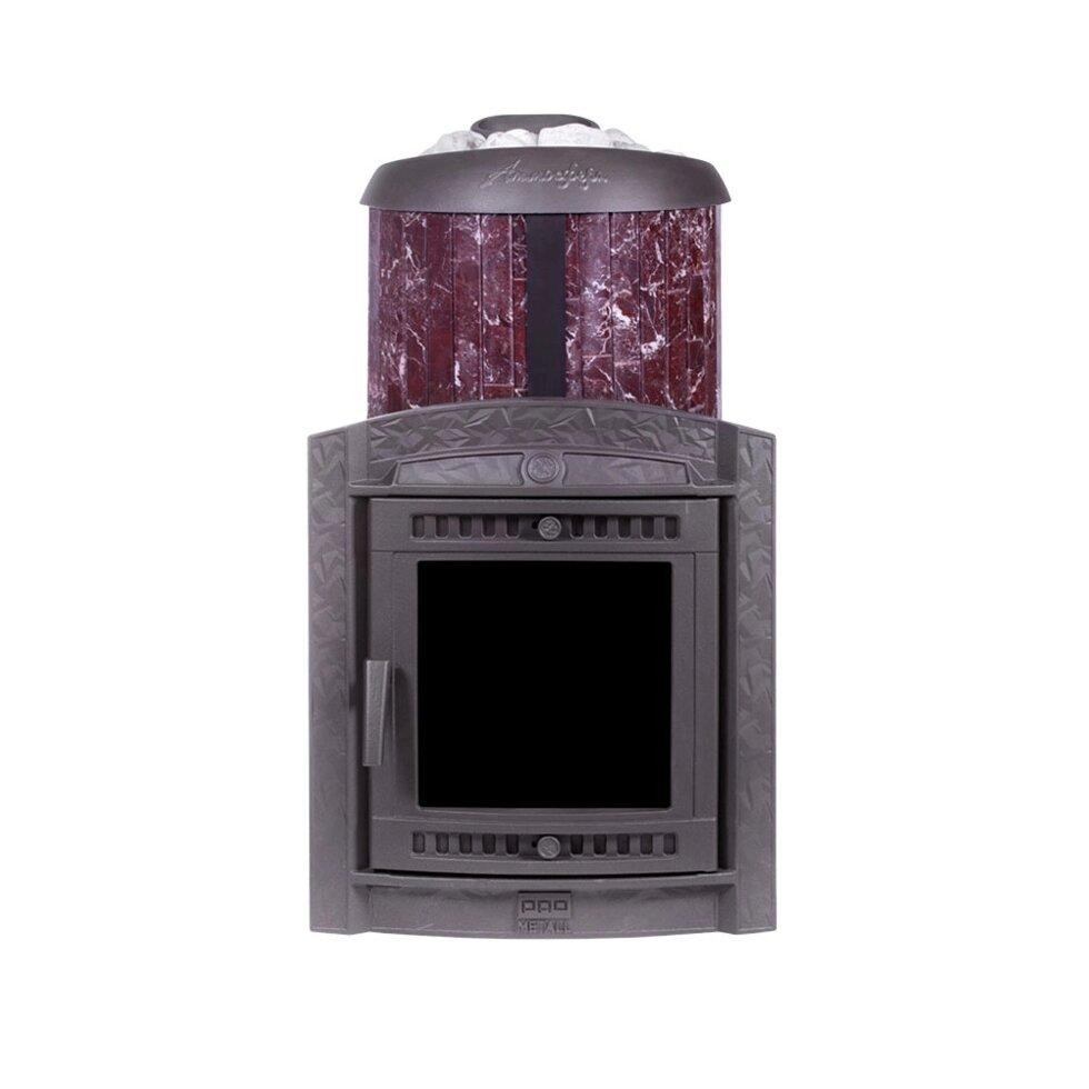 Печь для бани чугунная «Атмосфера XL» Ламели «Россо Леванто» (Pro Metall), фото 1