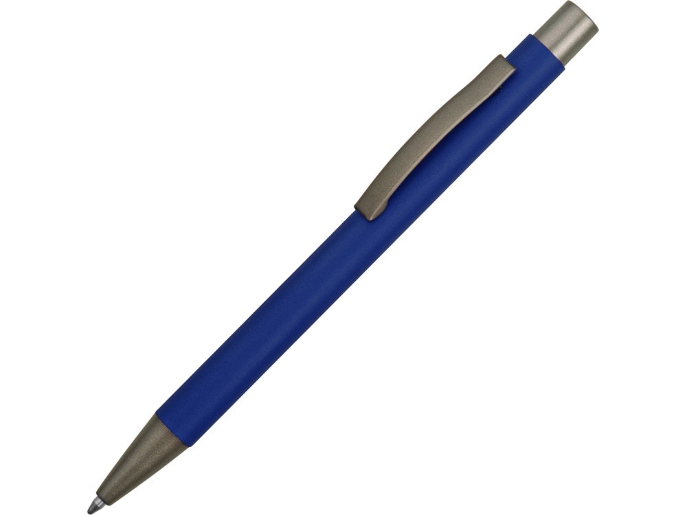 Ручка металлическая soft touch шариковая Tender, синий/серый - фото 1 - id-p65547153