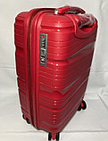 Маленький пластиковый дорожный чемодан на 4-х колёсах Fashion (высота 53 см, ширина 34 см, глубина 21 см), фото 5