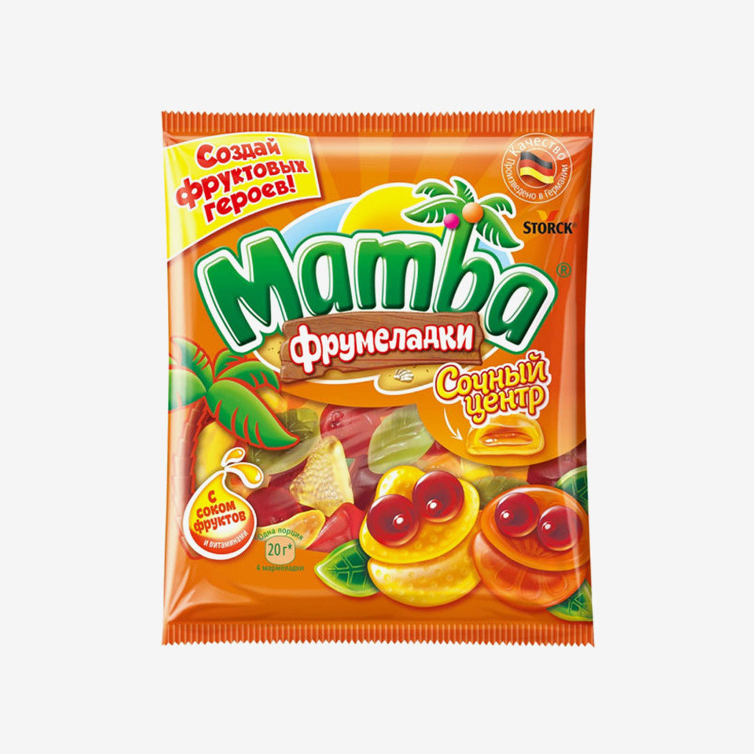 Мармелад Mamba Фрукты c сочным центром 140 гр