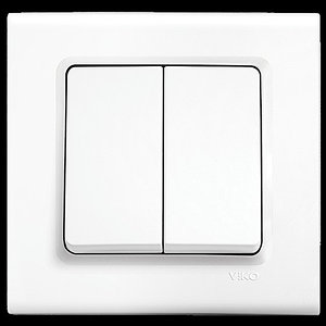 Выключатель двухклавишный LINNERA