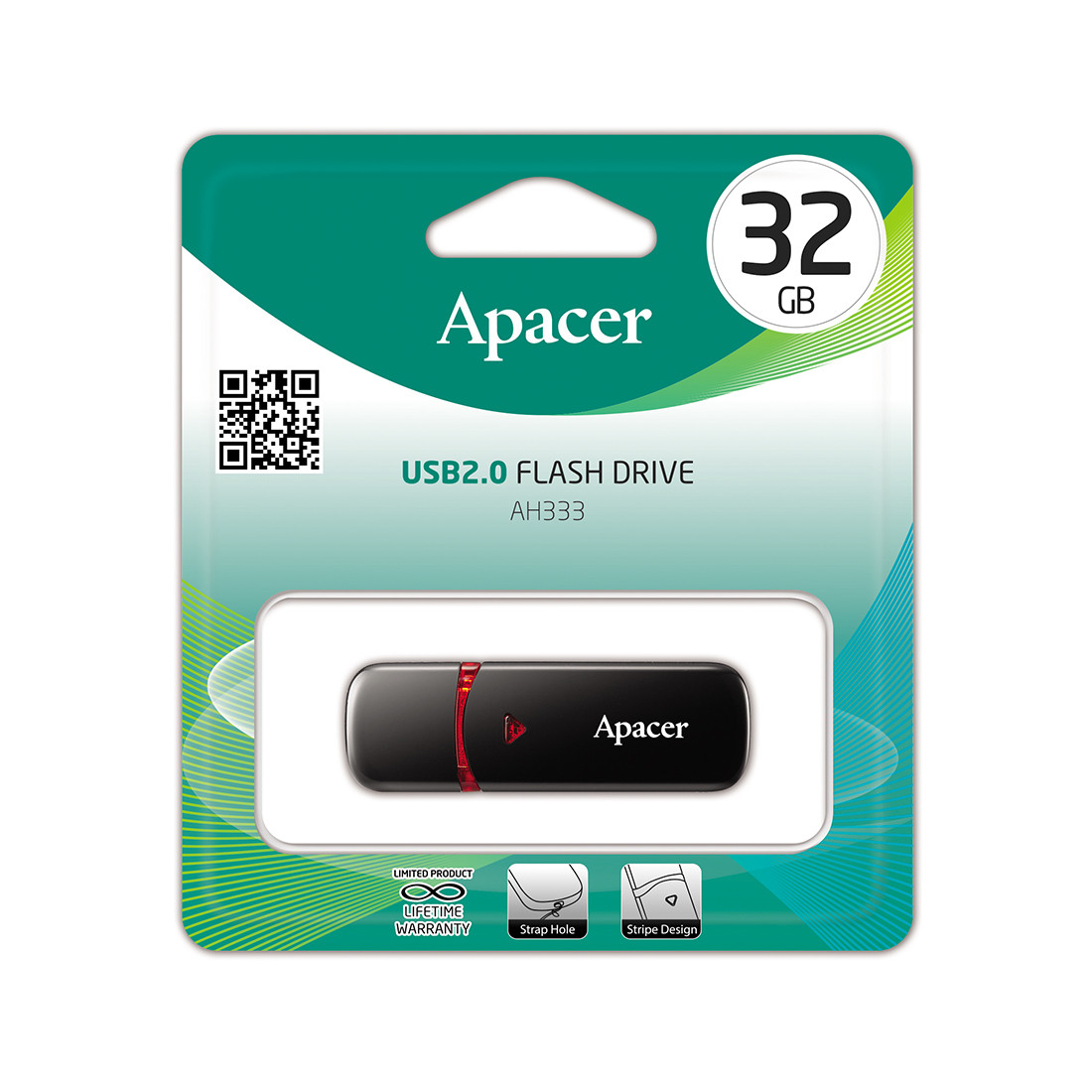 USB-накопитель Apacer AH333 32GB Чёрный - фото 3 - id-p109359196