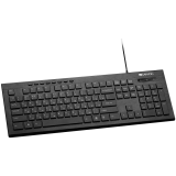 CANYON HKB-2, Multimedia wired keyboard, 104 keys, slim and brushed finish design, white backlight, chocolate