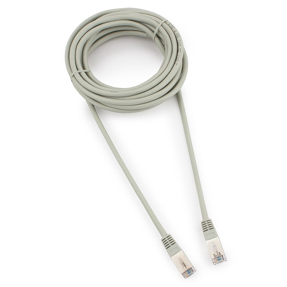 Патч-корд FTP Cablexpert PP22-5m кат.5e, 5м, литой, многожильный (серый) - фото 1 - id-p109365472