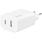 Ttec SmartCharger Duo PD Travel Charger USB-C+USB-A 30W White