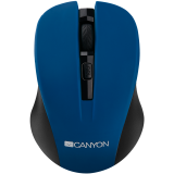 CNE-CMSW1BL CANYON мышь, цвет - синий, беспроводная 2.4 Гц, DPI 800/1000/1200 DPI, 3 кнопки и колесо