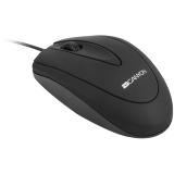 CANYON мышь, цвет - черный, проводная, DPI 800, 3 кнопки, прорезиненное покрытие.