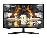 Монитор 32" SAMSUNG LS32AG552EIXCI Odyssey G5 VA 2560x1440 165GHz 1мс 300 кд/м2 1xHDMI 1xDP Черный