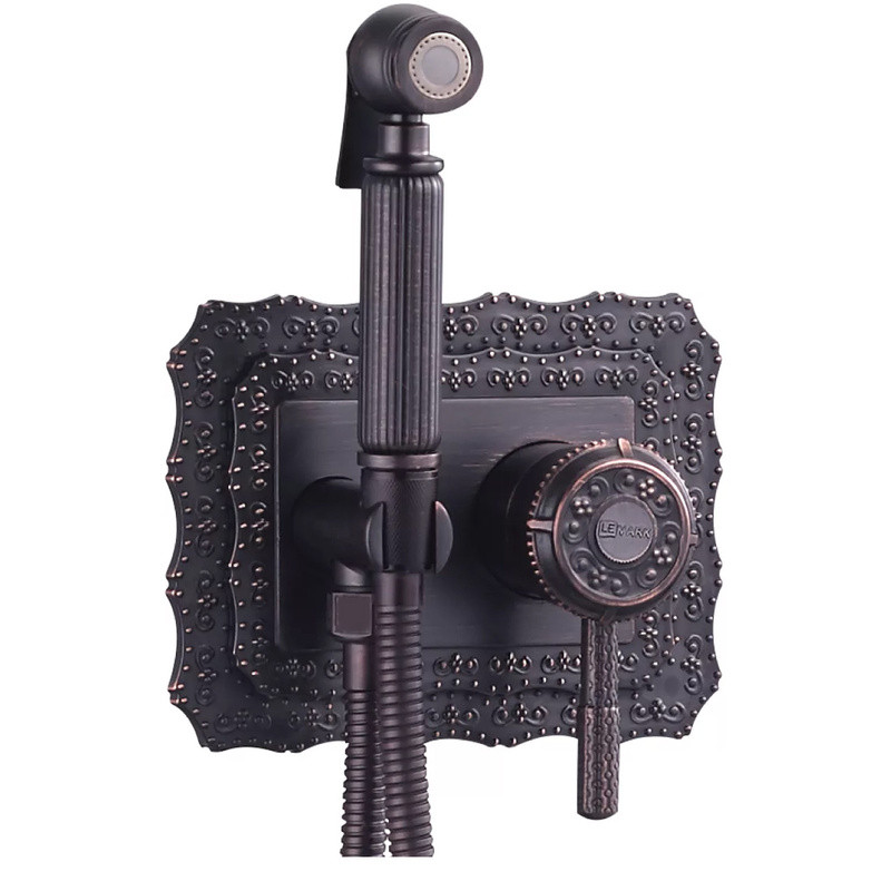 LM6619ORB Жасмин Смеситель с гигиеническим душем, встраиваемый, черная бронза (к/к 8) - фото 1 - id-p109343056