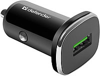 Зарядное устройство автомобильное Defender UCA-91 USB QC3.0 черный