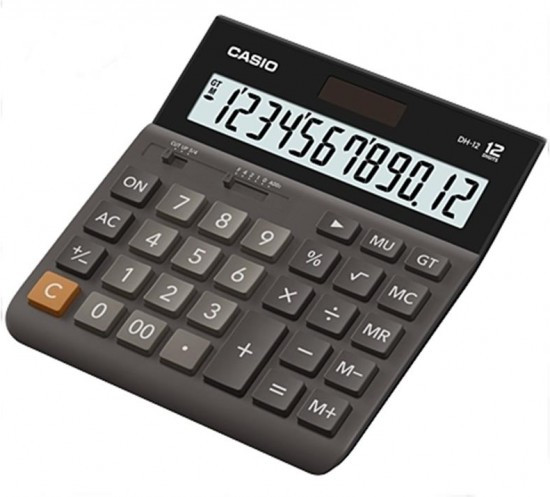 Калькулятор настольный CASIO DH-12-BK-S-EP - фото 1 - id-p109364865