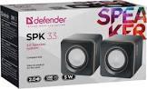 Колонки стерео Defender SPK 33 черные (Питание и сигнал по USB)