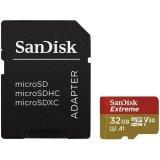 SanDisk Extreme microSDHC 32GB for Action Cams and Drones + SD Adapter - 100MB/s A1 C10 V30 UHS-I U3;