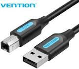 Кабель Vention USB 2.0, A Male to B Male, 1m Black, PVC type. COQBF - фото 1 - id-p109366338
