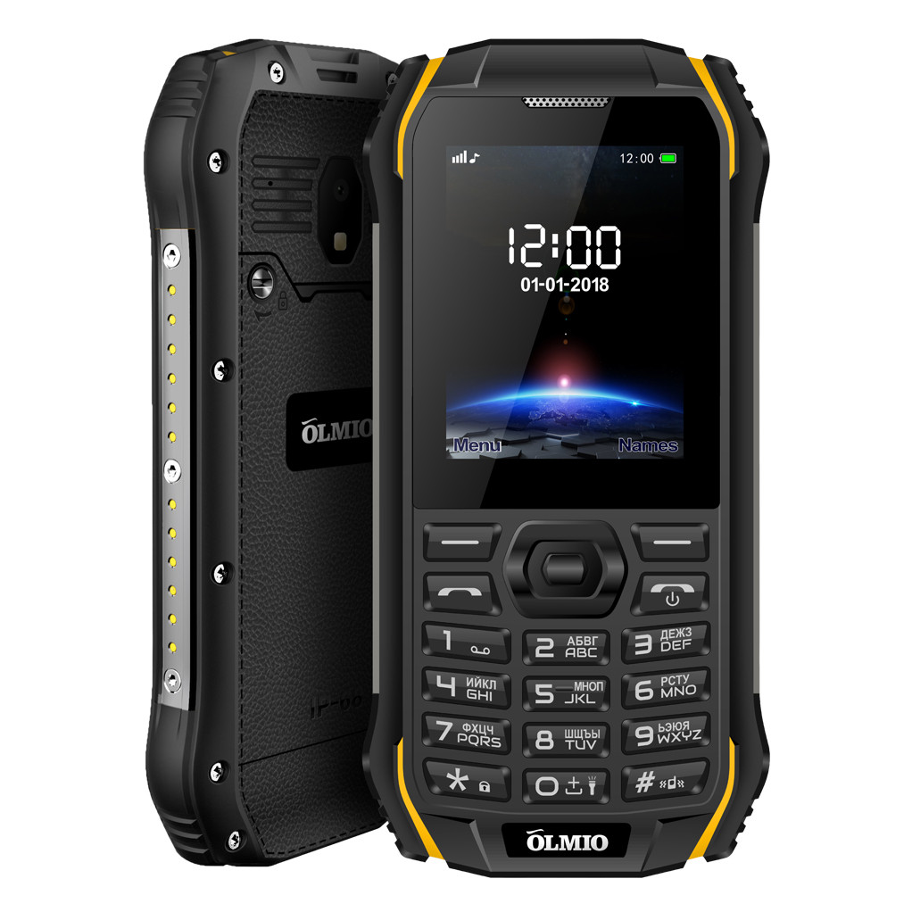 Мобильный телефон Olmio X05 черный-желтый - фото 1 - id-p109365135