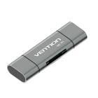 Картридер Vention USB 3.0, Multi-Function card reader, Gray, Metal type. CCHH0 - фото 1 - id-p109366350