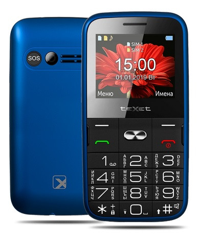 Мобильный телефон Texet TM-B227 синий - фото 1 - id-p109365176