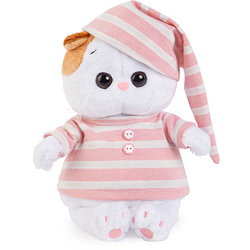 Мягкая игрушка кошечка Li-li Baby в полосатой пижамке