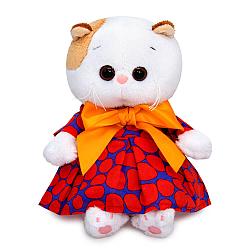 Мягкая игрушка кошечка Li-li Baby в платье с оранжевым бантом