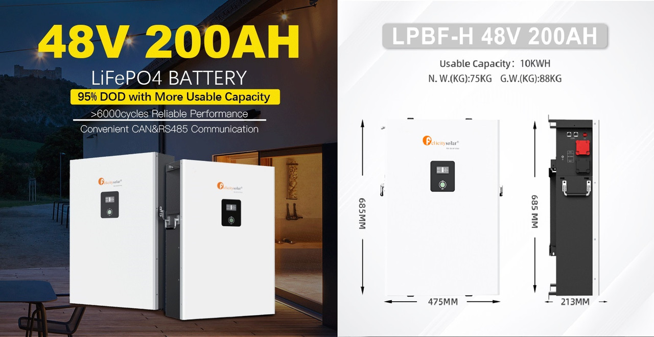 Аккумулятор LPBF 48200-H, LiFePO4 ( литий-железо-фосфатный) 48v 200A/H, полезная емкость 10 kWH, 6000 циклов. - фото 2 - id-p109368806