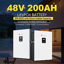 Аккумулятор LPBF 48200-H, LiFePO4 ( литий-железо-фосфатный) 48v 200A/H, полезная емкость 10 kWH, 6000 циклов.
