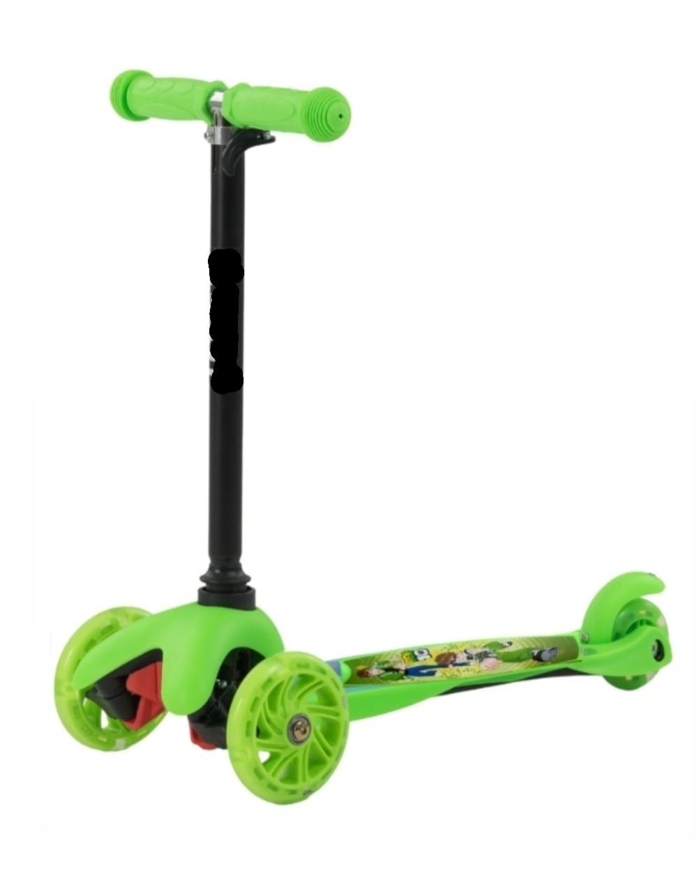 Самокат трехколесный Scooter Kids. Колеса силикон со стробами (BEN10) - фото 1 - id-p109368834