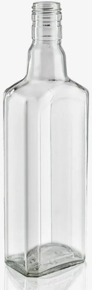 Бутылка стеклянная квадратная гуала 1 литр 10 штук с пробкой колпачком гуала - фото 4 - id-p109369559