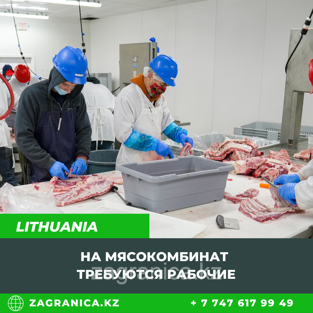 Литва требуются рабочие на мясокомбинат