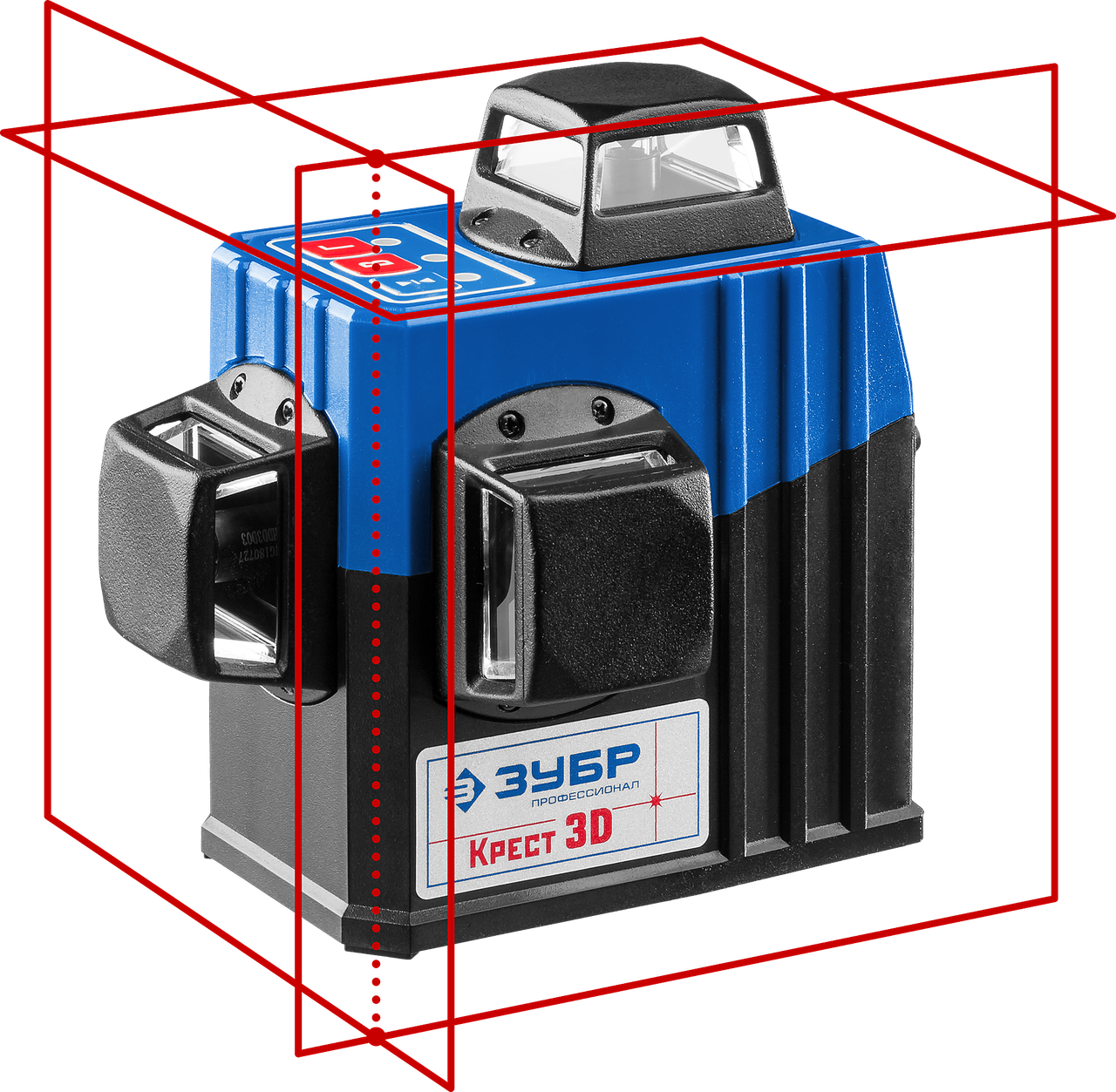 ЗУБР КРЕСТ 3D нивелир лазерный 3х360°, 20м/70м, точн. +/-0,3 мм/м