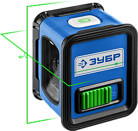 ЗУБР КРЕСТ зеленый нивелир лазерный