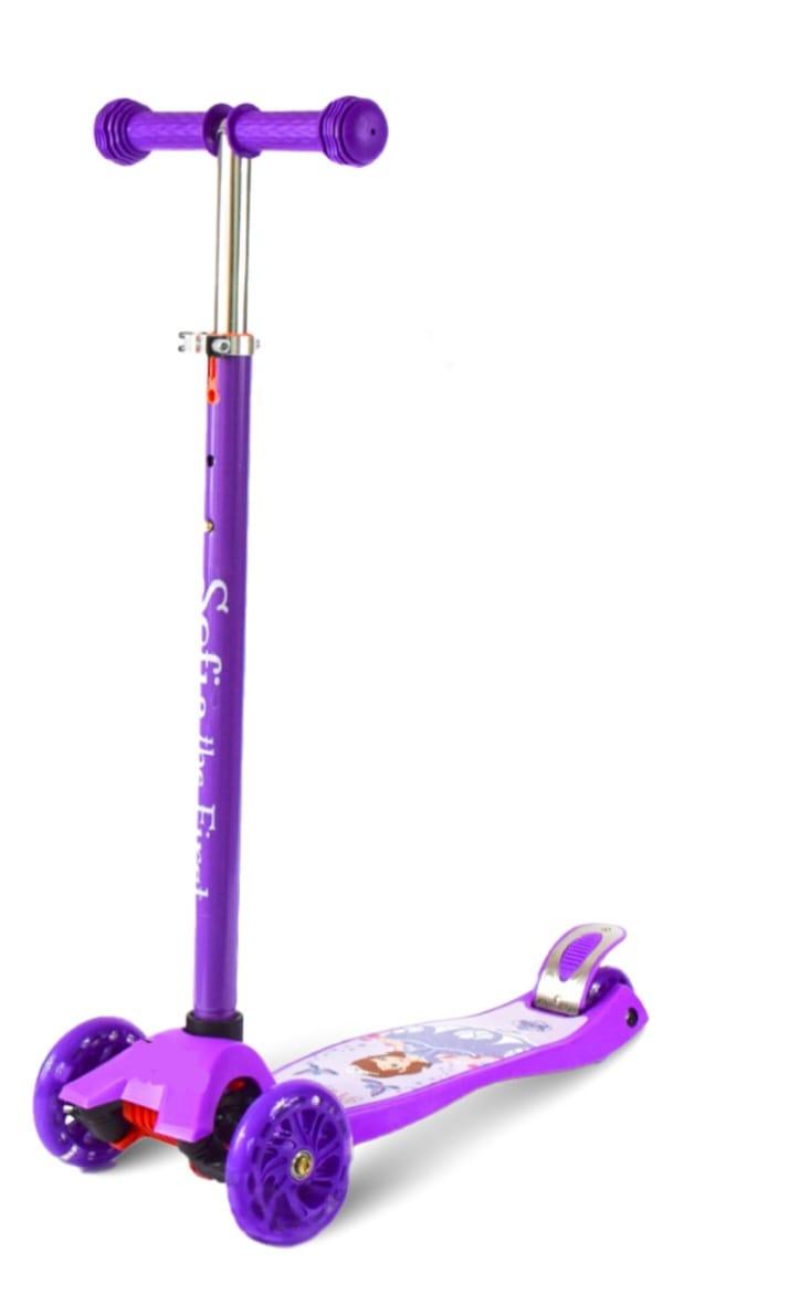 Детский самокат трехколесный, подсветкой колес с регулируемой ручкой scooter - фото 1 - id-p109372649